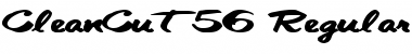 CleanCut56 Regular Font