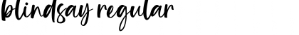 Blindsay Regular Font