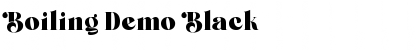 Boiling Demo Black Font