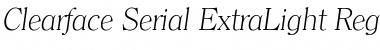 Clearface-Serial-ExtraLight RegularItalic Font