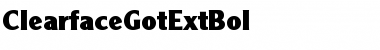 ClearfaceGotExtBol Regular Font