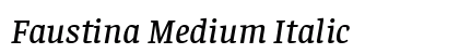Faustina Medium Italic Preview