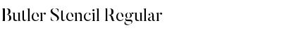 Download Butler Stencil Font