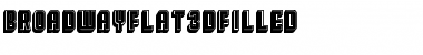 Broadway Flat 3D Filled Regular Font