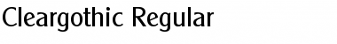 Cleargothic Regular Font