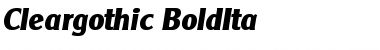 Cleargothic-BoldIta Regular Font