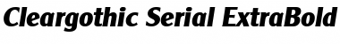 Cleargothic-Serial-ExtraBold RegularItalic Font