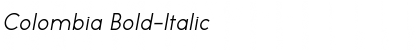 Colombia Bold-Italic Font