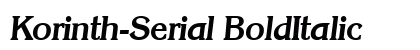 Korinth-Serial BoldItalic Preview