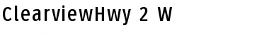 ClearviewHwy-2-W Regular Font