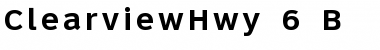 ClearviewHwy-6-B Font