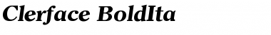Download Clerface-BoldIta Font