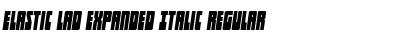 Elastic Lad Expanded Italic Regular Font