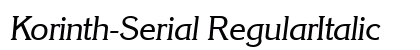 Korinth-Serial RegularItalic Preview