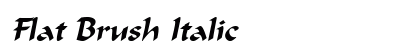 Flat Brush Italic Preview
