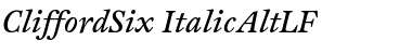 CliffordSix Italic Font