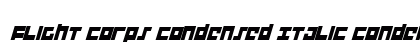 Flight Corps Condensed Italic Condensed Italic preview
