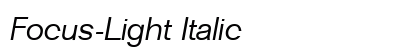 Focus-Light Italic preview Focus-Light Italic preview