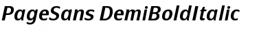 PageSans-DemiBoldItalic Regular Font