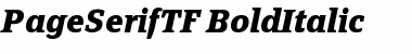 PageSerifTF-BoldItalic Regular Font