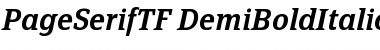 Download PageSerifTF-DemiBoldItalic Font