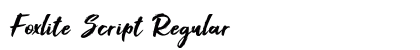 Foxlite Script Regular Font Preview