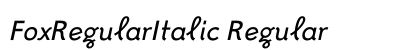 FoxRegularItalic Regular