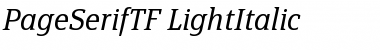 Download PageSerifTF-LightItalic Font