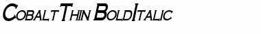 CobaltThin BoldItalic Font