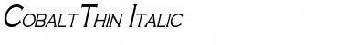 CobaltThin Italic Font
