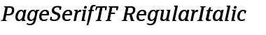 Download PageSerifTF-RegularItalic Font