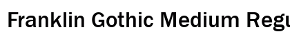 Franklin Gothic Medium Regular Font Preview