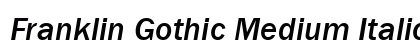 Franklin Gothic Medium Italic Font Preview