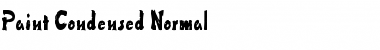 PaintCondensed Normal Font