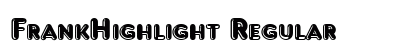 FrankHighlight Regular Font Preview