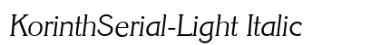 KorinthSerial-Light Italic Preview