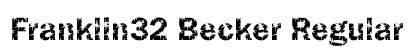 Franklin32 Becker Regular font free download