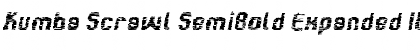 Kumba Scrawl SemiBold Expanded Italic Font