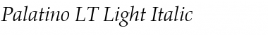 Palatino LT Light Italic