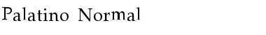 Palatino Normal Font