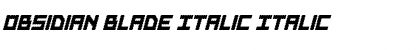 Download Obsidian Blade Italic Font