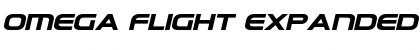 Omega Flight Expanded Italic Regular Font