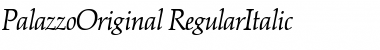 PalazzoOriginal RegularItalic Font