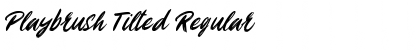 Download Playbrush Tilted Font