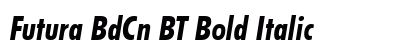Futura BdCn BT Bold Italic Preview