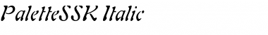 PaletteSSK Italic Font