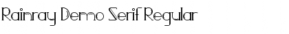 Rainray Demo Serif Font