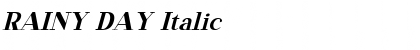 RAINY DAY Italic Font