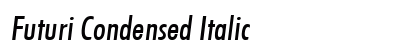 Futuri Condensed Italic Preview