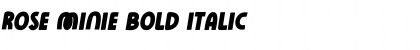 Rose Minie Bold Italic Font